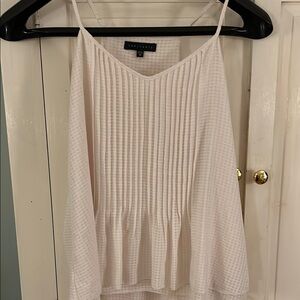 Banana Republic White Pleated Women's Top